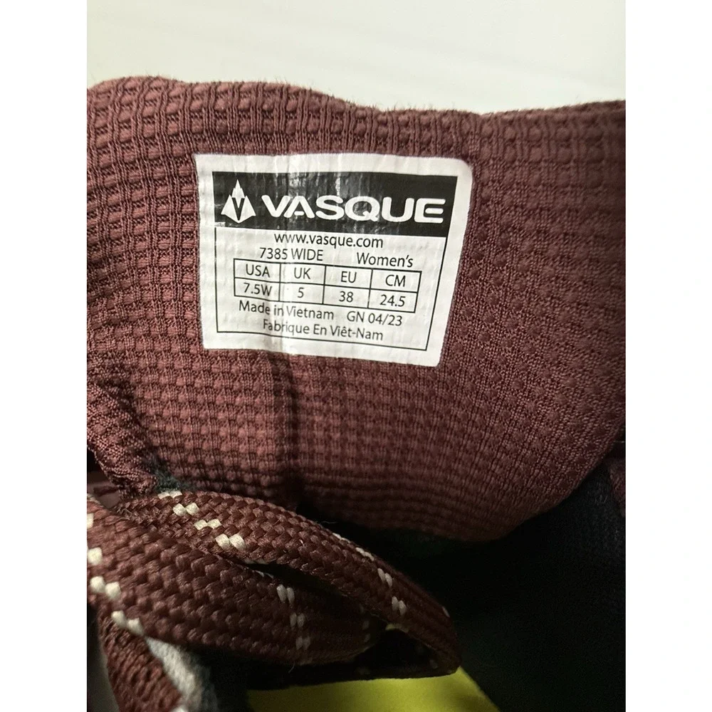 Vasque Talus AT UltraDry Boots Women's 7.5 Wide Rum Raisin Burgundy 7385 Hiking - Picture 2 of 10